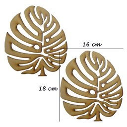 Conj 2 Descanso de Panelas Costela Adão Mdf 18cm Pequeno - 2