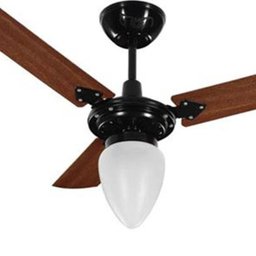 Cúpula Lustre Pera Armação Preta Ventilador Teto Loren Sid - 2