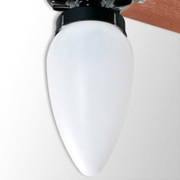 Cúpula Lustre Pera Armação Preta Ventilador Teto Loren Sid - 1