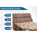 Ver imagem 2 de Cabeceira Cama Box Estofada Casal Casal Imperador Suede Cinza/Negro - Simbal