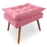 Puff Opala Pés Palito Veludo Rosa - Kimi Design - 1