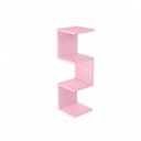 Ver imagem 3 de Prateleira de Canto Lyra 3 Nichos Decorativos Rosa para Sala Quarto Livros
