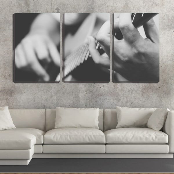 Quadro Decorativo 30x66 dedilhando o violão pb - 2