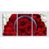 Quadro Decorativo 30x66 pétalas e rosas na tigela - 1