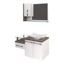 Ver imagem 2 de Conjunto Balcão C-cuba F44 e Espelheira Legno 830 Branco Chess C-carvalho Branco Chess C-carvalho