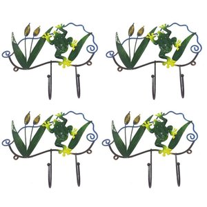 Gancho Ferro Enfeite Sapo Kit 4 Uni Porta Chaves Chapeu Bone Decoraçao Parede Pendura Casa Quarto