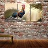 Quadro Decorativo 30x66 galo no tronco de cerca arte - 2