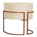 Ver imagem 4 de Poltrona Decorativa Luana Base Bronze Veludo Bege - Montanaris Decor Md Montanaris Decor