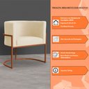 Ver imagem 6 de Poltrona Decorativa Luana Base Bronze Veludo Bege - Montanaris Decor Md Montanaris Decor
