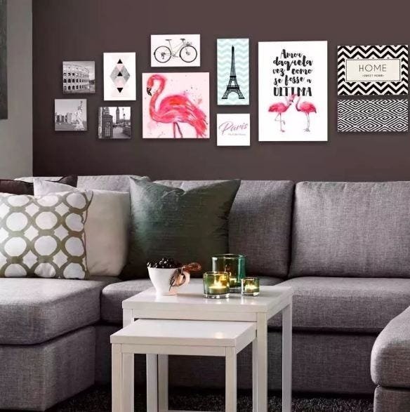 Kit 11 Placas Quadro Decorativos Sala Salão Lindos - 1