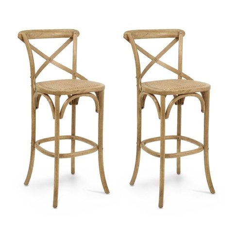 Kit 2 Banqueta Paris Oak Base Fixa - Datelli Design