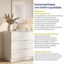 Ver imagem 7 de Cômoda Planejada 3 Gavetas 109cm Hera CabeCasa MadeiraOriginals Branco Algodão