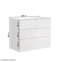 Ver imagem 3 de Cômoda Planejada 3 Gavetas 109cm Hera CabeCasa MadeiraOriginals Branco Algodão