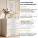 Ver imagem 7 de Cômoda 3 Gavetas 109cm Hera CabeCasa MadeiraOriginals Branco Algodão