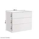Ver imagem 3 de Cômoda 3 Gavetas 109cm Hera CabeCasa MadeiraOriginals Branco Algodão
