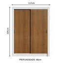 Ver imagem 3 de Guarda-Roupa Infantil Madesa Enzo 2 Portas de Correr Branco/Rustic Cor:Branco/Rustic