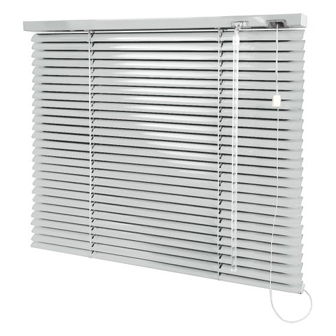 Persiana Horizontal Cinza Gelo - 1,90m Larg X 1,80m Alt - Alumínio 25mm - Persianet