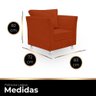 Kit 02 Poltronas Decorativa para Sala e Quarto Lisboa Suede Terracota - 2