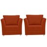 Kit 02 Poltronas Decorativa para Sala e Quarto Lisboa Suede Terracota - 1