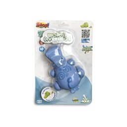 Brinquedo Infantil Hipopótamo Azul Coleção Bichos Divertidos - 1