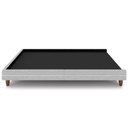 Ver imagem 3 de Cama Casal Base Box Pés Madeira 203cm Suném P05 Linho Cinza Claro - Lyam Decor