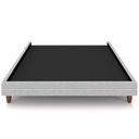 Ver imagem 2 de Cama Casal Base Box Pés Madeira 203cm Suném P05 Linho Cinza Claro - Lyam Decor
