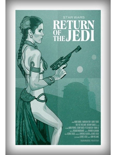 Placa Decorativa Poster 60x40 Filmes Series Star Wars 62 - 1