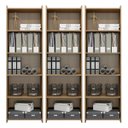 Ver imagem 1 de Kit 3 Estantes Multiuso para Sala Escritório 57x183 cm MDP Carvalho 0700 Prime