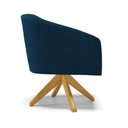Ver imagem 7 de Poltrona Decorativa Giratória Ma30 Stella Bouclê Azul - D’Rossi