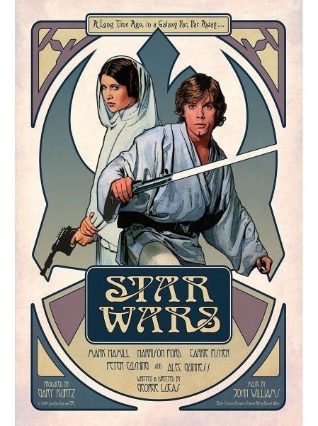 Placa Decorativa Poster 60x40 Filmes Series Star Wars 54 - 1