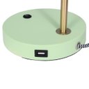 Ver imagem 6 de Luminária Mesa Metal Verde Claro Dourado Estilo Elegante