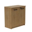 Ver imagem 5 de Balcão Escritório 70x75cm 2 Portas com Chave e 2 Nichos Amêndoa Me4197