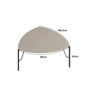 Ver imagem 2 de Mesa de Centro 36cm para Sala 100% Mdf com Pés em Metal Cor:grigio com Preto