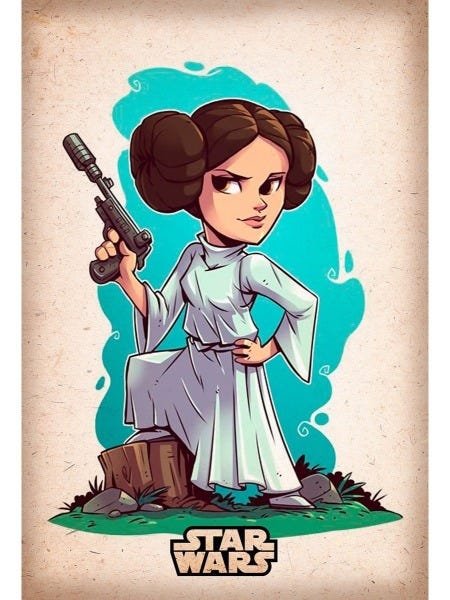 Placa Decorativa Poster 60x40 Filmes Series Star Wars 36 - 1