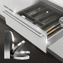 Ver imagem 2 de Fita de Borda Pvc Metallic Prata 22x0,40mm Rolo 20m Rehau