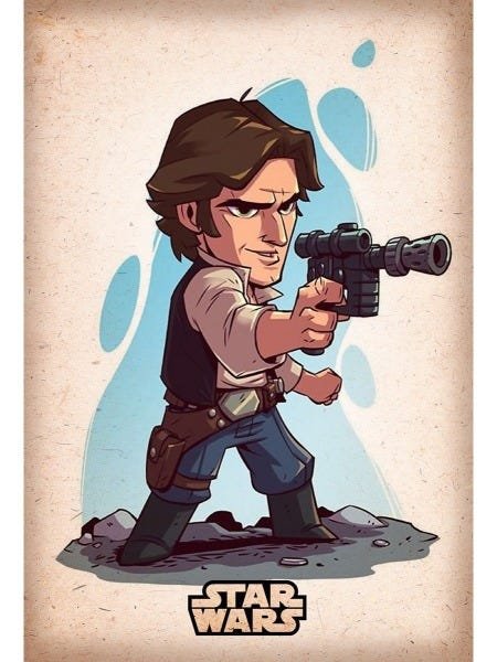 Placa Decorativa Poster 60x40 Filmes Series Star Wars 35 - 1