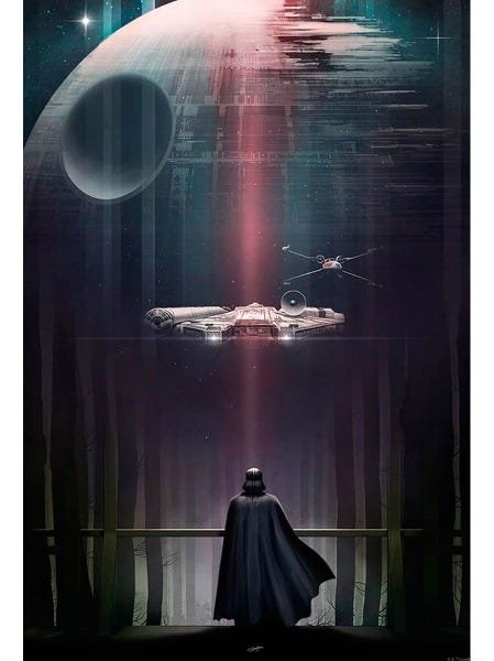 Placa Decorativa Poster 60x40 Filmes Series Star Wars 33