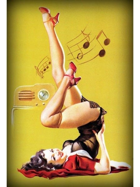 Placa Decorativa Poster 60x40 Música Pin-up Rock Pop