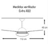 Ventilador de Teto Extra 1022 220v Escovado C/ Tabaco - 2