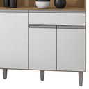 Ver imagem 6 de Armário de Cozinha Compacta 130cm 6 Portas Alice Amêndoa/branco - Ajl Móveis