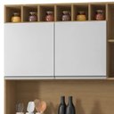 Ver imagem 5 de Armário de Cozinha Compacta 130cm 6 Portas Alice Amêndoa/branco - Ajl Móveis