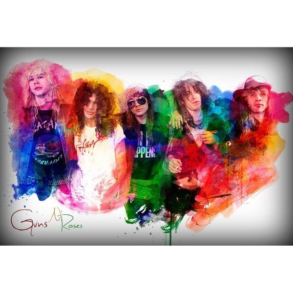 Placa Decorativa Quadro Guns N' Roses Rock Music (gh082) - 1