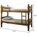 Ver imagem 2 de Beliche em Madeira Maciça na cor Imbuia com dupla furação para colchão de 78/188 e 88/188