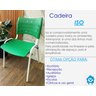 Kit com 10 Cadeiras Iso para Escola Escritório Comércio Verde Base Branca - 9