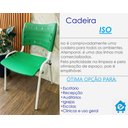 Ver mais imagens de Kit com 10 Cadeiras Iso para Escola Escritório Comércio Verde Base Branca