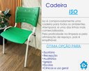 Ver mais imagens de Kit com 10 Cadeiras Iso para Escola Escritório Comércio Verde Base Branca