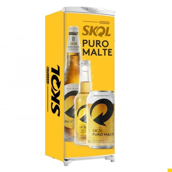 Adesivo Geladeira Total cerveja Skol Malte Lata- 150x60cm - 1