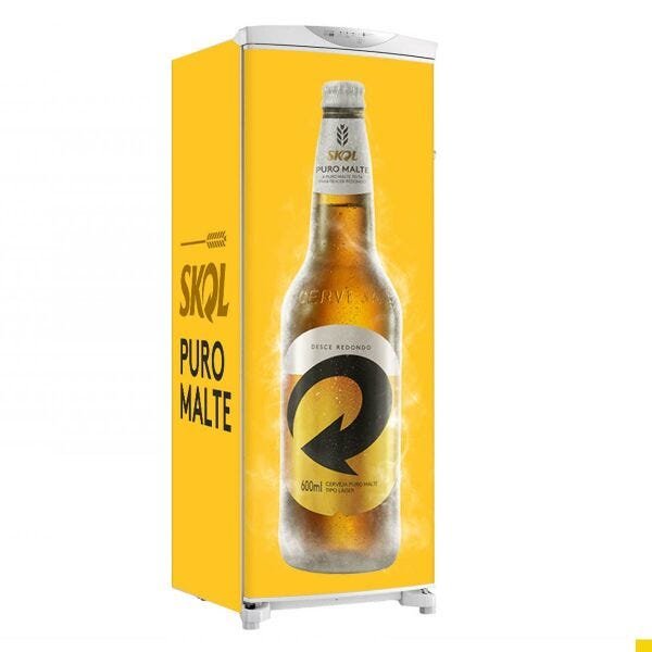 Adesivo Geladeira Total cerveja Skol Puro Malte 2- 150x60cm - 1