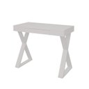Ver imagem 3 de Escrivaninha Mesa Escritório Moderna Pés Angulares 1 Gaveta 90,8cm Branca Artany