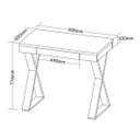 Ver imagem 4 de Escrivaninha Mesa Escritório Moderna Pés Angulares 1 Gaveta 90,8cm Branca Artany